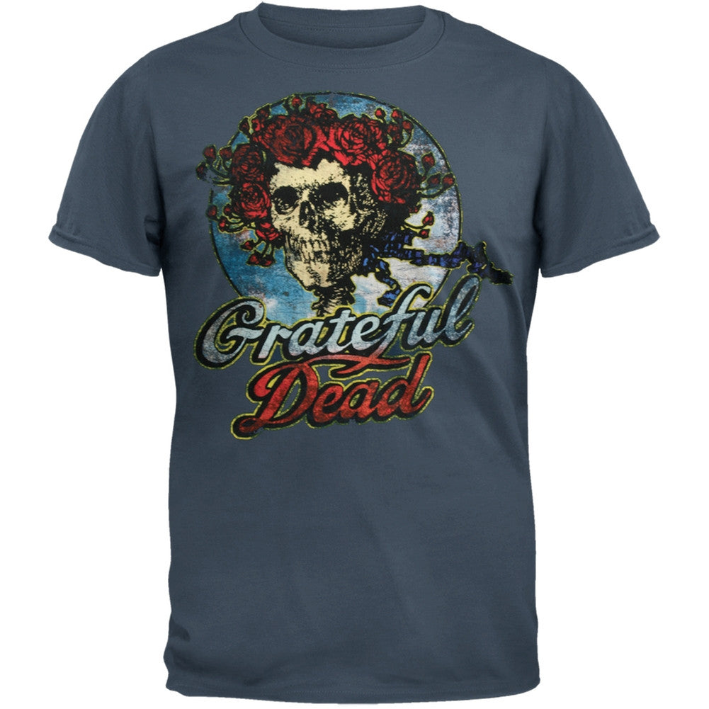 Grateful Dead - Rose World Soft T-Shirt Men's T-Shirts Grateful Dead LG Grey