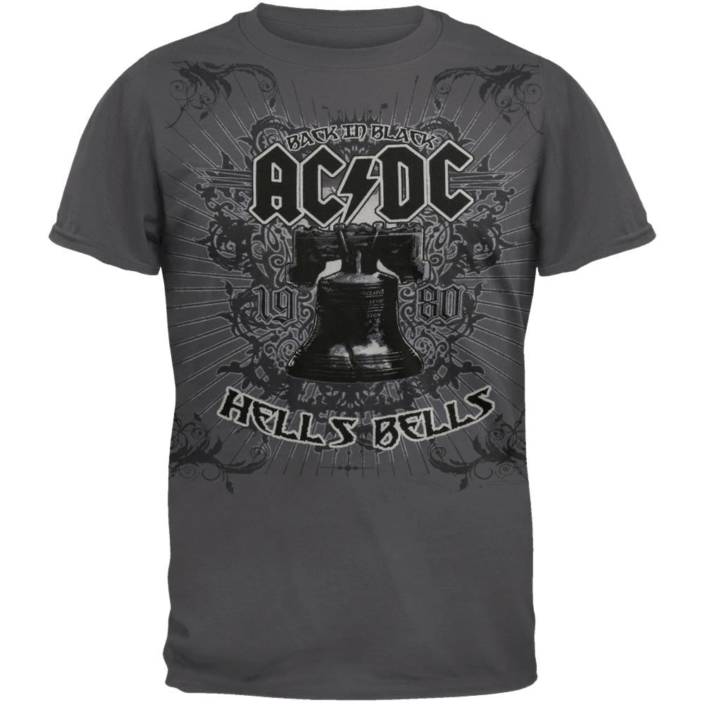 AC/DC - Black Bells Soft T-Shirt Men's T-Shirts AC/DC MD Grey