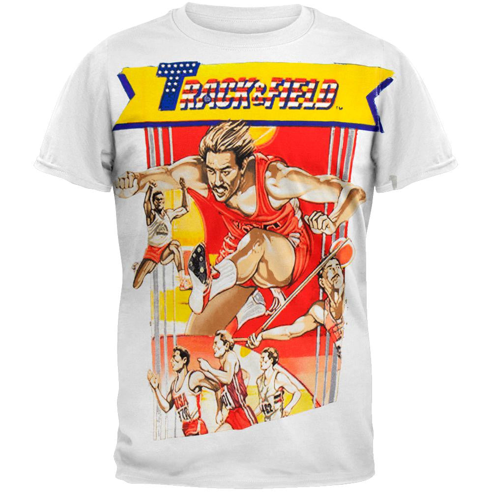 Track & Field - Trailer Track T-Shirt Men's T-Shirts Nintendo SM White