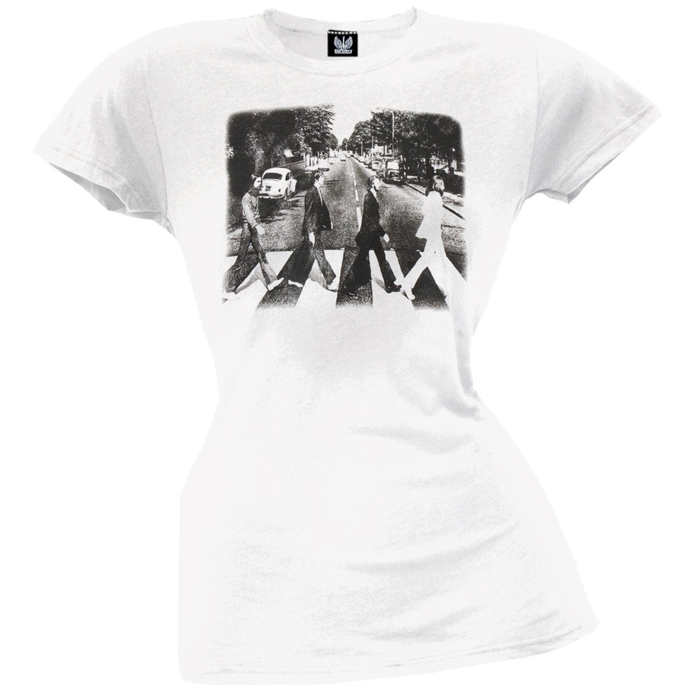 The Beatles - Abbey Road Juniors T-Shirt Juniors T-Shirts The Beatles XL White