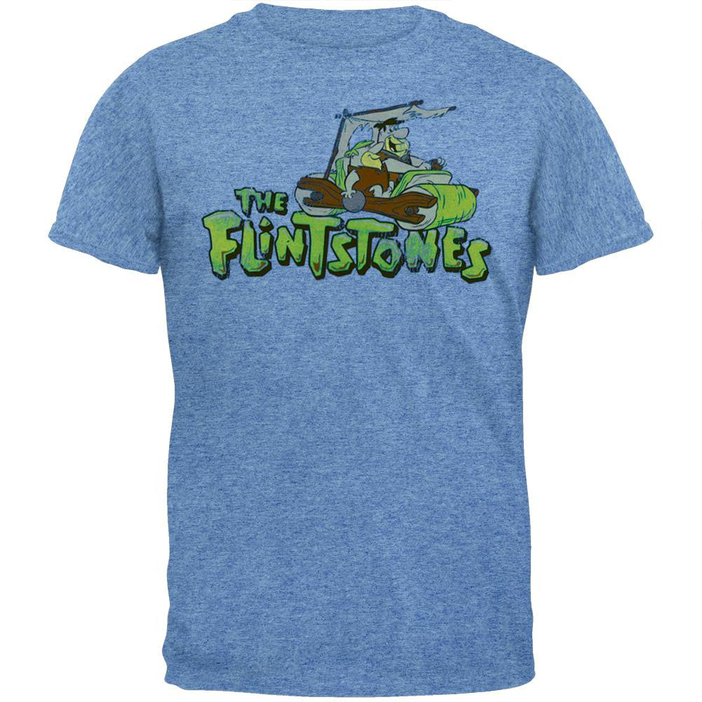 Flintstones - Distressed Foot Power Light Blue T-Shirt Men's T-Shirts Old Glory MD Light Blue