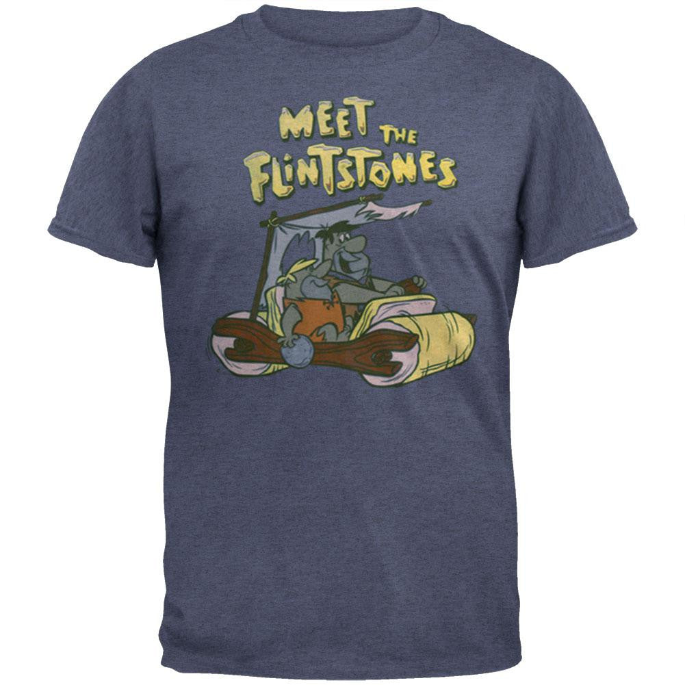 Flintstones - Meet The Flintstones Soft Youth T-Shirt Youth T-Shirts Old Glory LG Blue