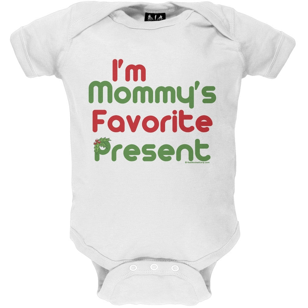 Mommy's Favorite Present - Holiday Baby One Piece Baby One Piece Old Glory 0-6M White