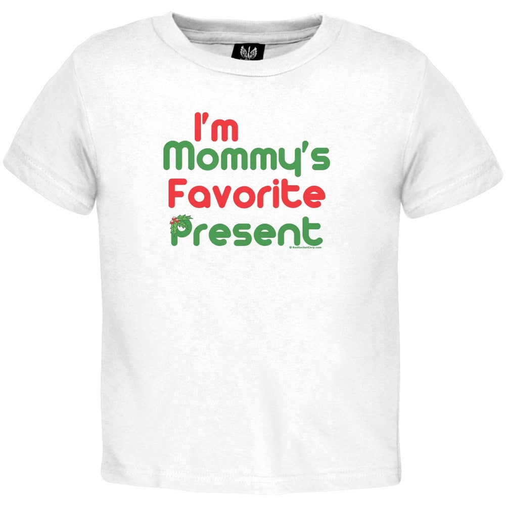 Mommy's Favorite Present - Holiday Toddler T-Shirt Toddler T-Shirts Old Glory 2T White