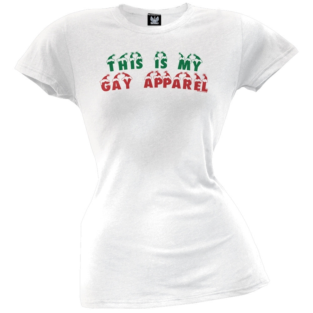 This Is My Gay Apparel Juniors T-Shirt Juniors T-Shirts Old Glory LG White