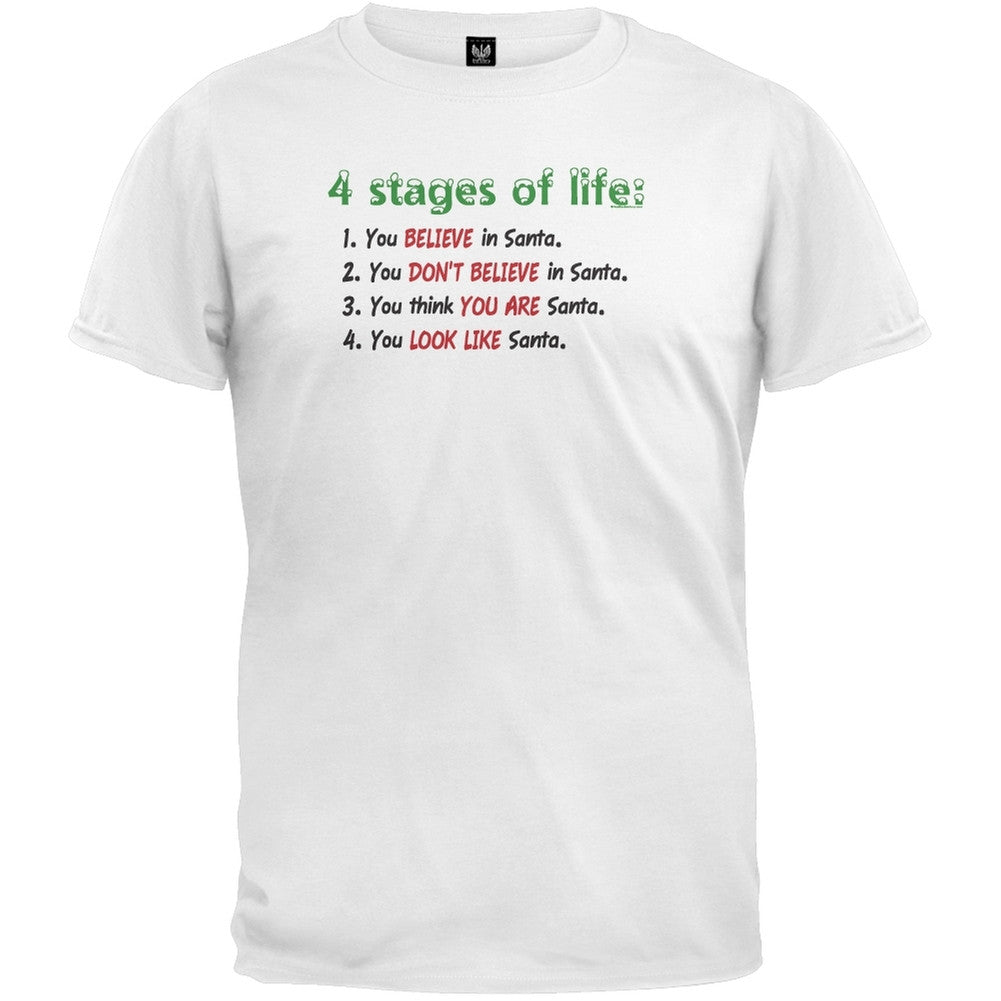 4 Stages Of Life Holiday T-Shirt Men's T-Shirts Old Glory 2XL White