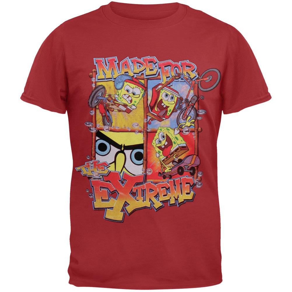 Spongebob Squarepants - Extreme Youth T-Shirt Youth T-Shirts Spongebob Squarepants XL Red