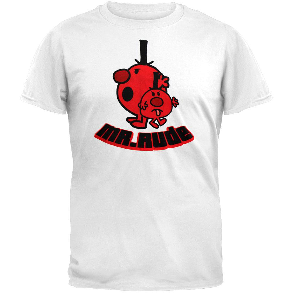 Mr. Men - Rude T-Shirt Men's T-Shirts Mr. Men & Little Miss SM White