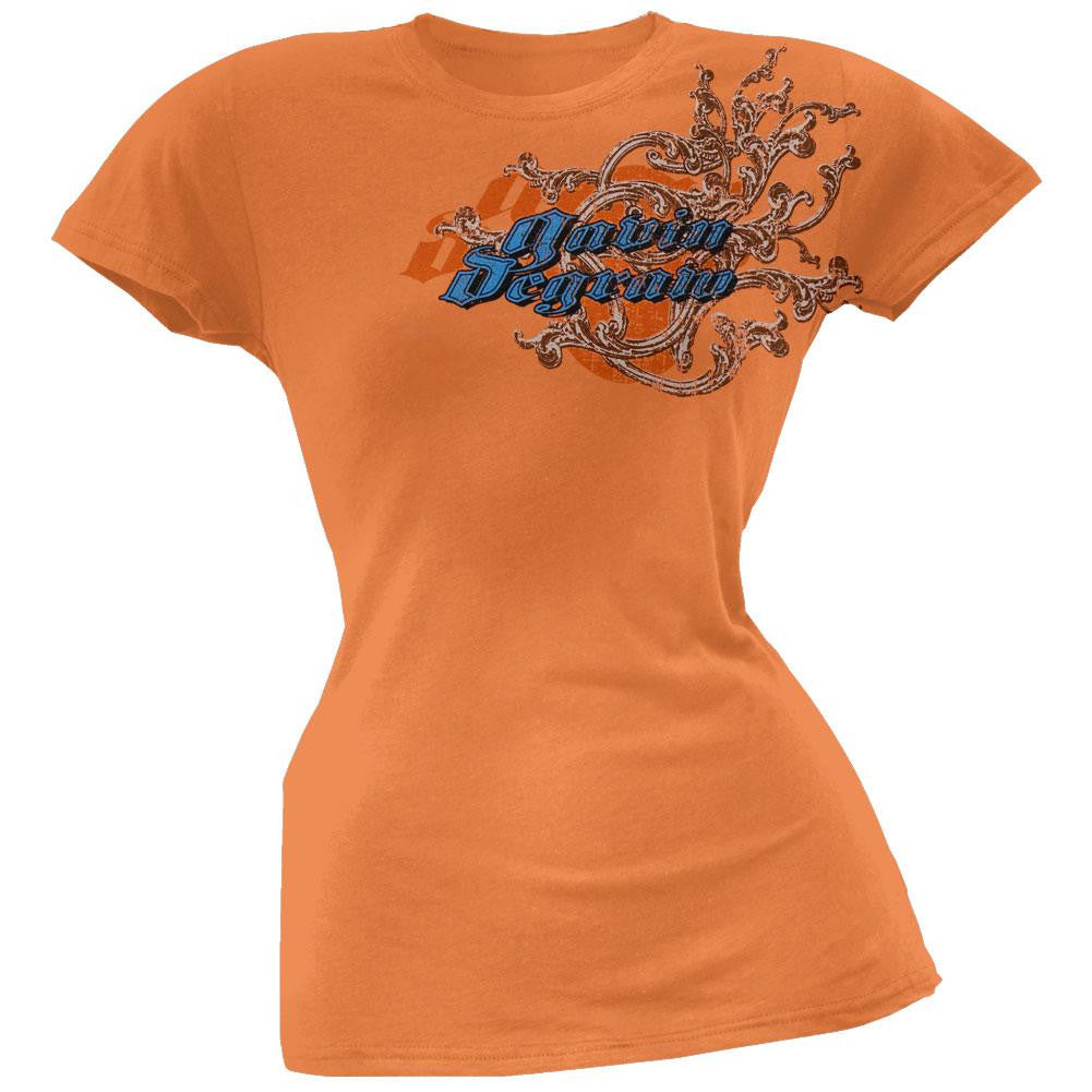 Gavin Degraw - Ornate Juniors T-Shirt Juniors T-Shirts Gavin Degraw LG Orange