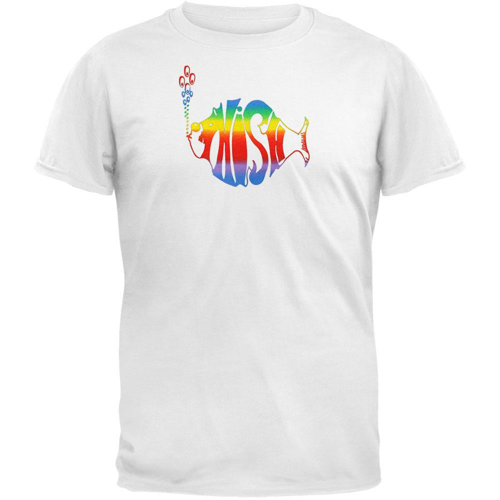 Phish - Rainbow Logo White T-Shirt Men's T-Shirts Phish 2XL White