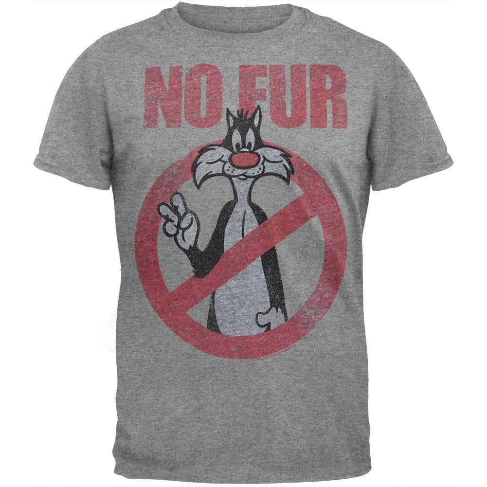 Looney Tunes - No Fur Soft T-Shirt Men's T-Shirts Looney Tunes LG Grey