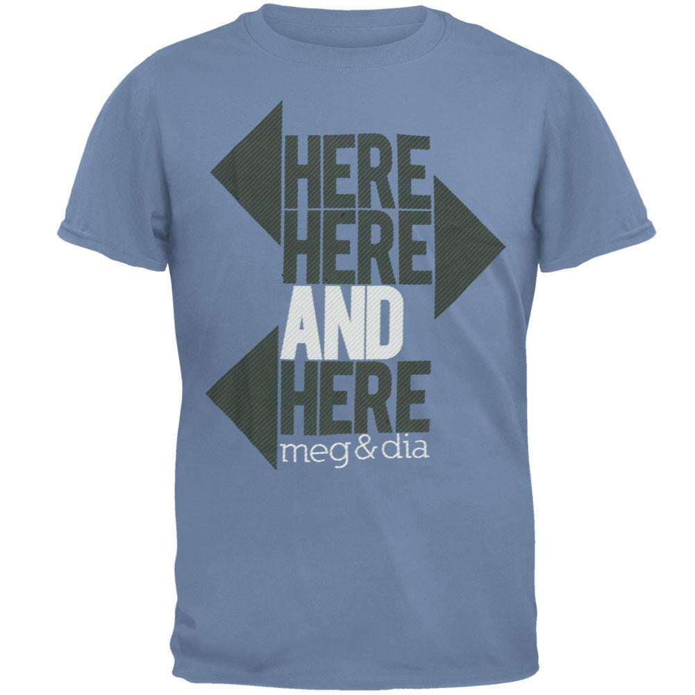 Meg & Dia - Silver Directional Soft T-Shirt Men's T-Shirts Meg & Dia LG Blue