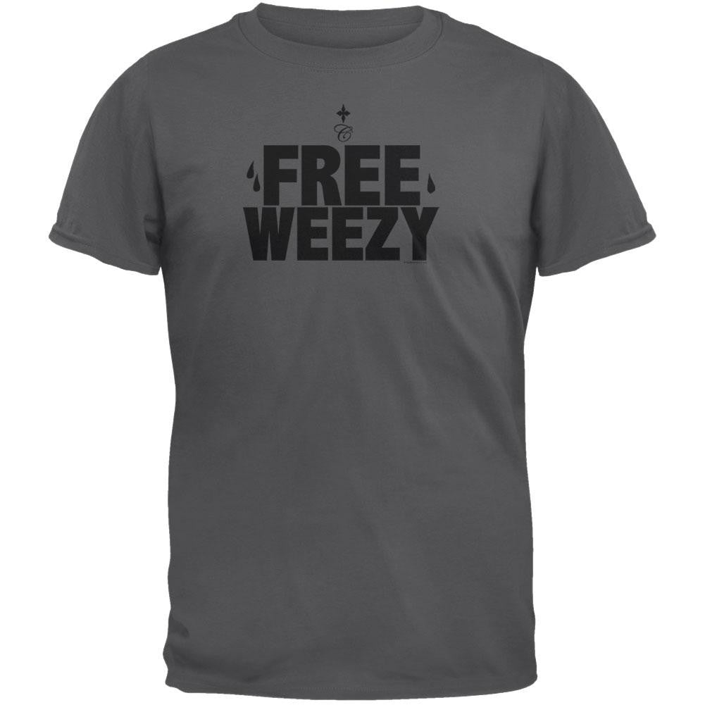 Free Weezy Charcoal T-Shirt Men's T-Shirts Lil Wayne SM Grey