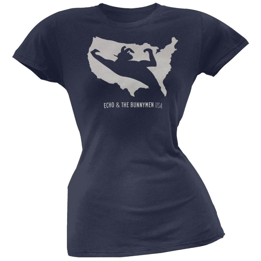 Echo & The Bunnymen - USA Juniors T-Shirt Juniors T-Shirts Echo & The Bunnymen SM Blue