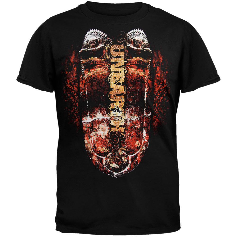 Unearth - Tiki Shield T-Shirt Men's T-Shirts Unearth LG Black