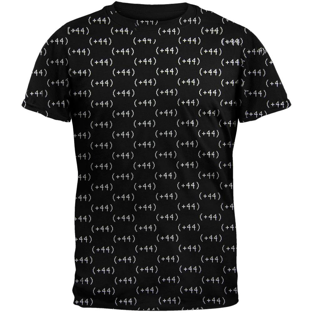 Plus 44 - Numbers All-Over T-Shirt Men's T-Shirts Plus 44 SM Black