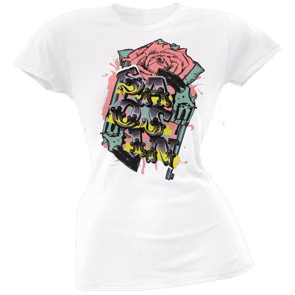 Saosin - Guns Juniors T-Shirt Juniors T-Shirts Saosin MD White