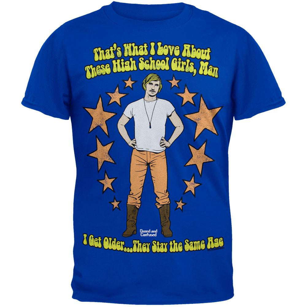 Dazed & Confused - High School Soft T-Shirt Men's T-Shirts Dazed and Confused SM Blue