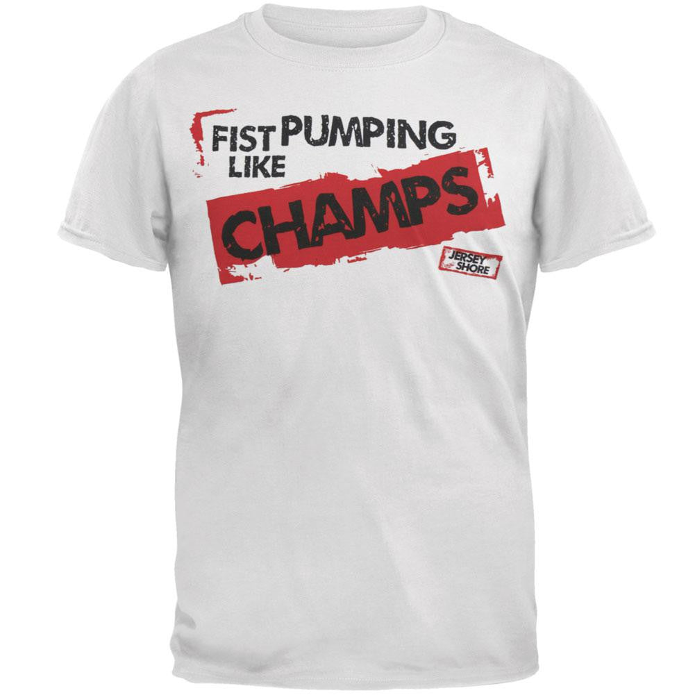 Jersey Shore - Fist Pumping T-Shirt Men's T-Shirts Jersey Shore 2XL White