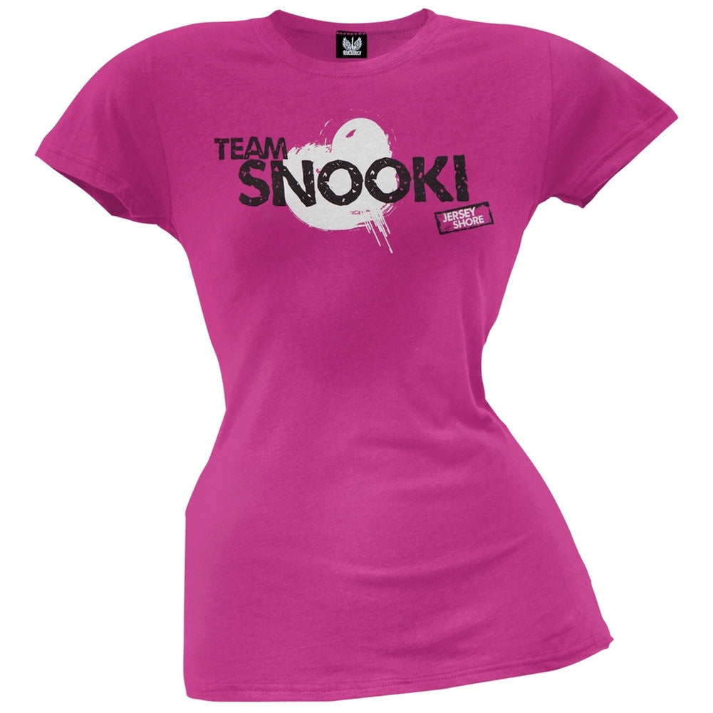 Jersey Shore - Team Snooki Juniors T-Shirt Juniors T-Shirts Jersey Shore LG Pink