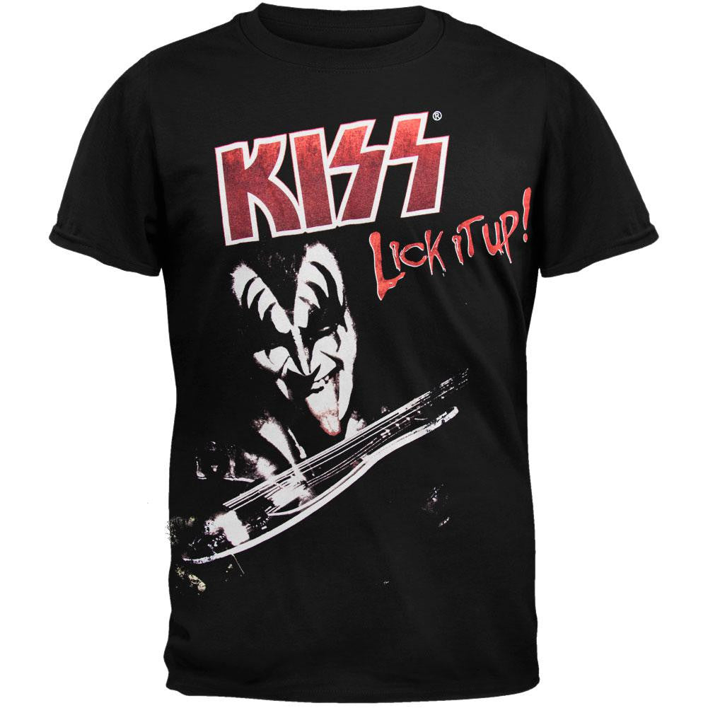 Kiss - Lick It Up T-Shirt Men's T-Shirts Kiss SM Black