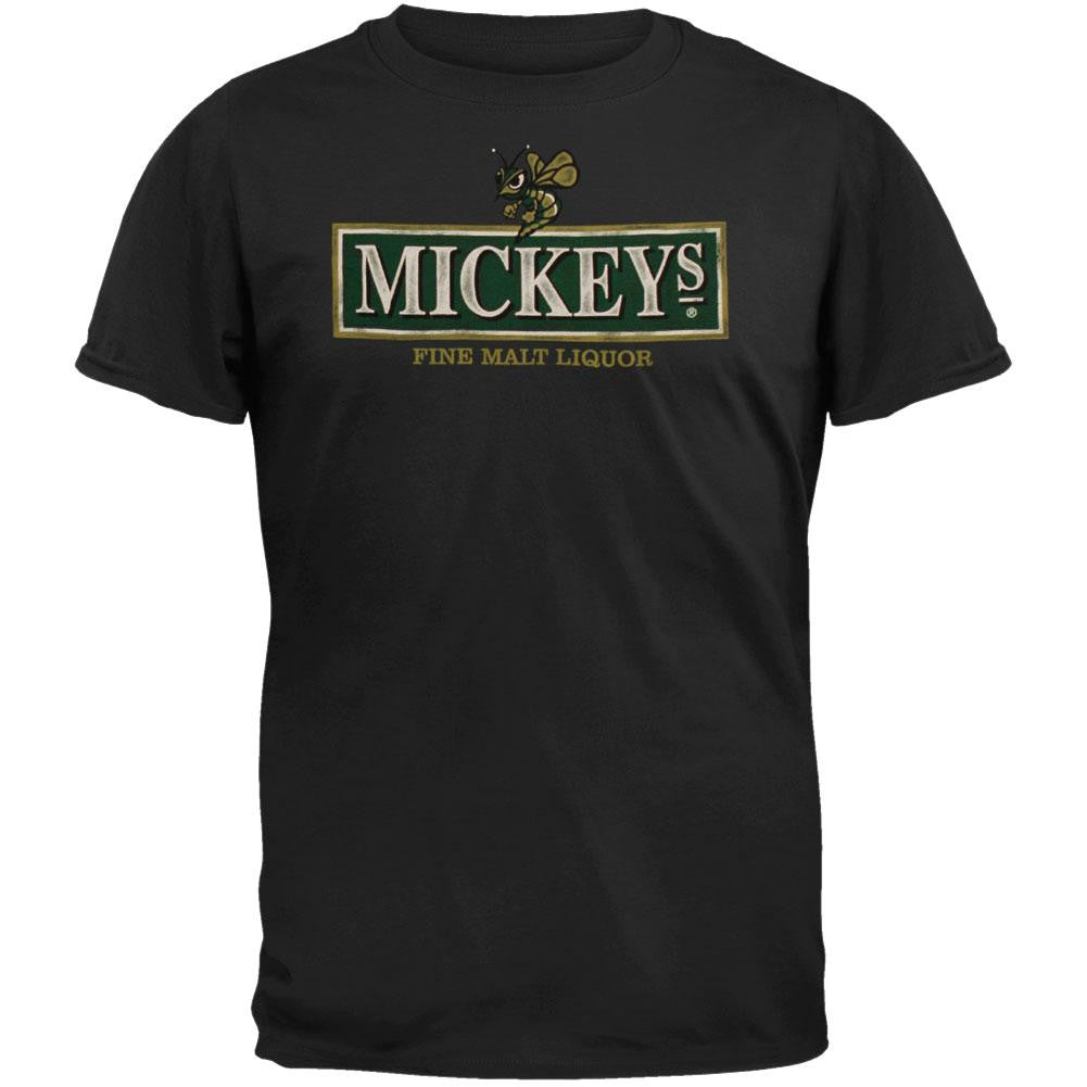 Mickey's - Flocked Logo Soft T-Shirt Men's T-Shirts Mickey's SM Black