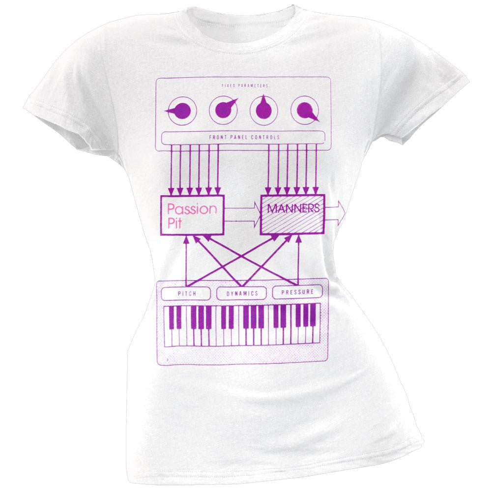 Passion Pit - Output Juniors T-Shirt Juniors T-Shirts Passion Pit SM White