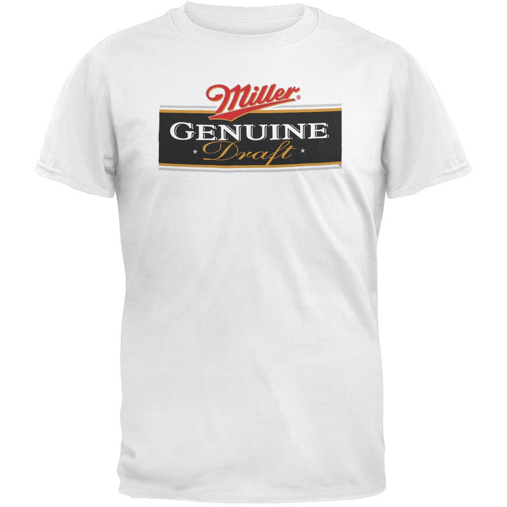 Miller Genuine Draft - Logo T-Shirt Men's T-Shirts Miller 2XL White