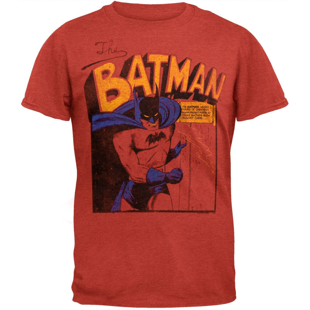 Batman - Classic Comic Soft T-Shirt Men's T-Shirts Batman SM Red