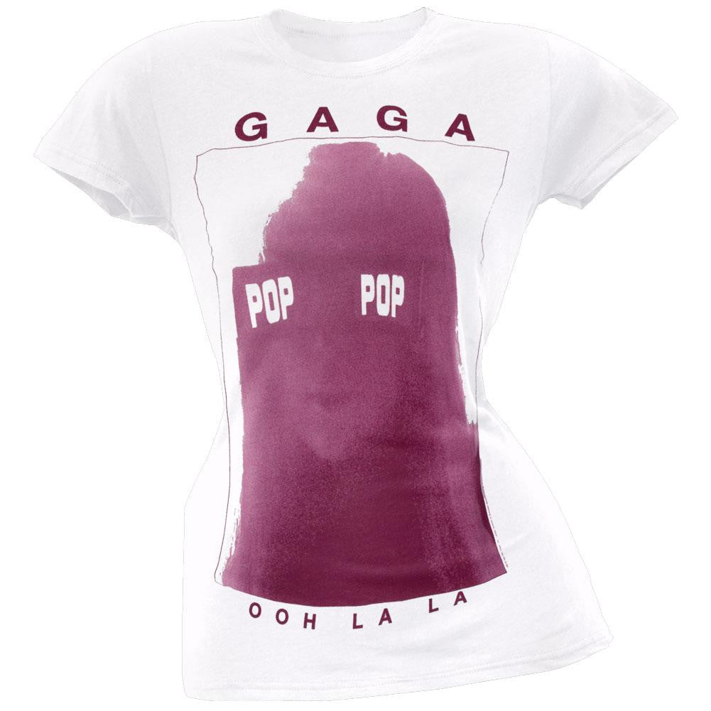 Lady Gaga - Ooh La La Juniors T-Shirt Juniors T-Shirts Lady Gaga LG White