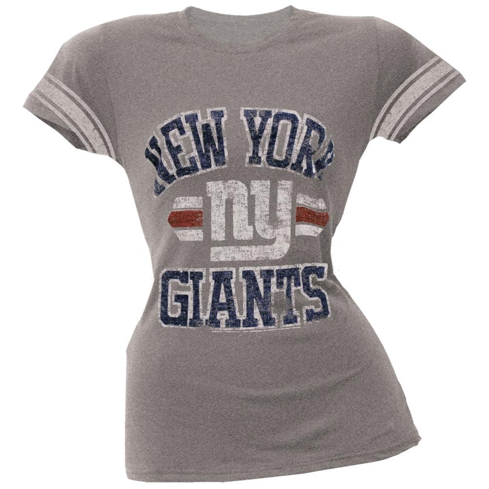 New York Giants - Vintage Logo Juniors Varsity T-Shirt Juniors T-Shirts New York Giants XL Grey