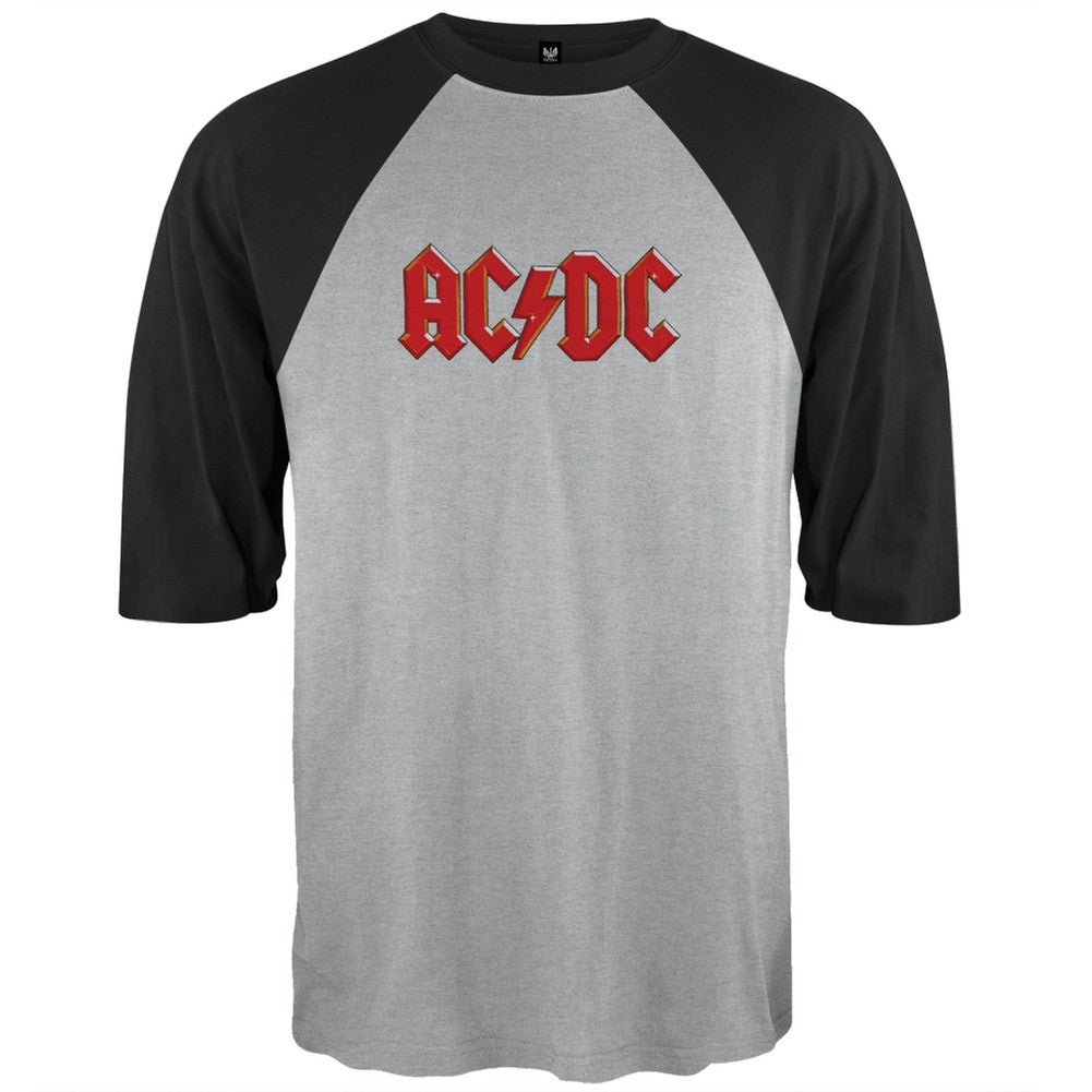 AC/DC - Logo Raglan Men's Raglans AC/DC SM Grey