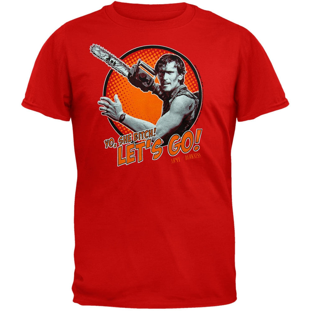 Army Of Darkness - Lets Go T-Shirt Men's T-Shirts Army of Darkness SM Red