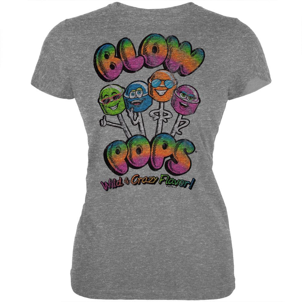 Blow Pops - Wild And Crazy Juniors T-Shirt Juniors T-Shirts Blow Pop SM Grey