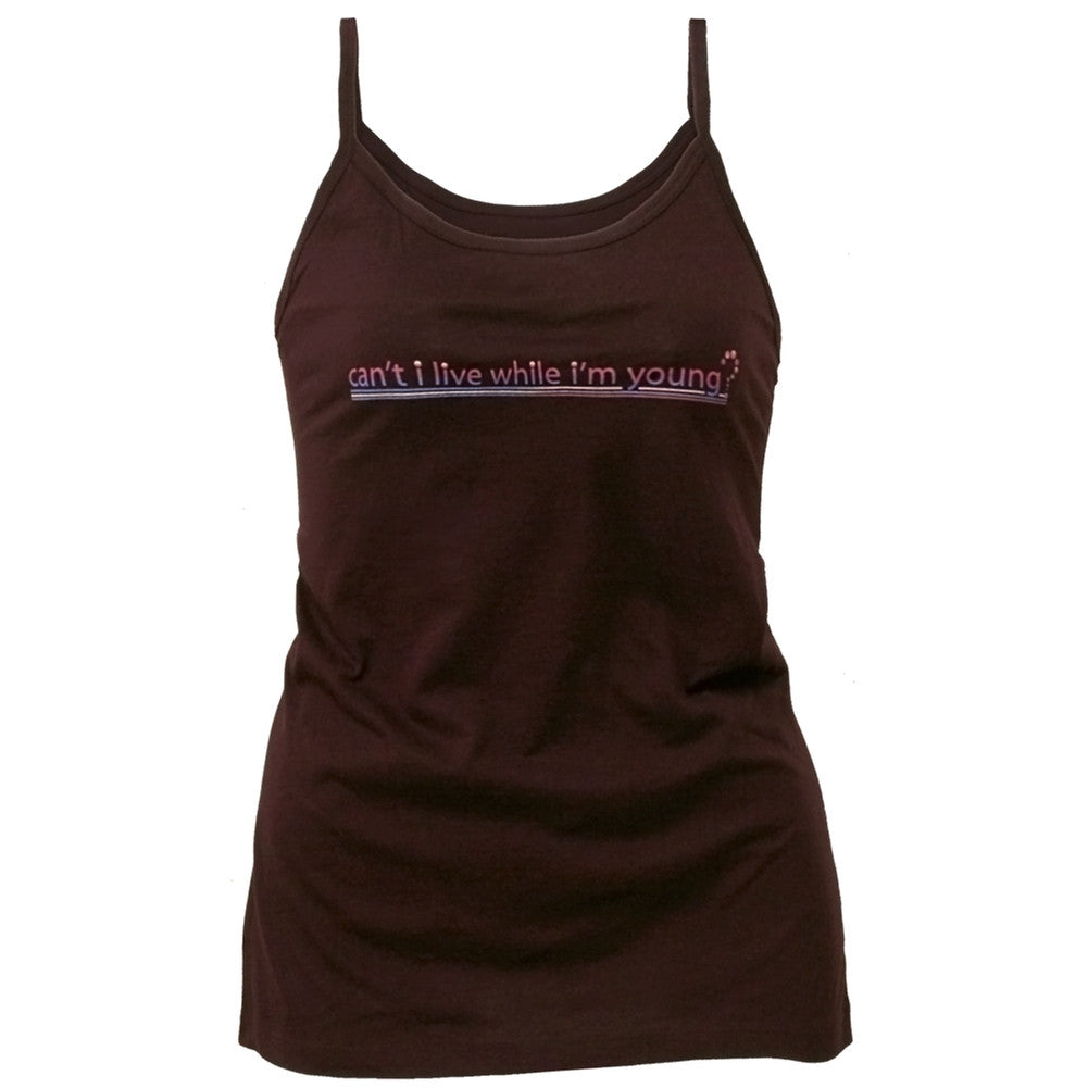 Little Hippie - Can't I Live Juniors Tank Top Juniors Tank Tops Little Hippie