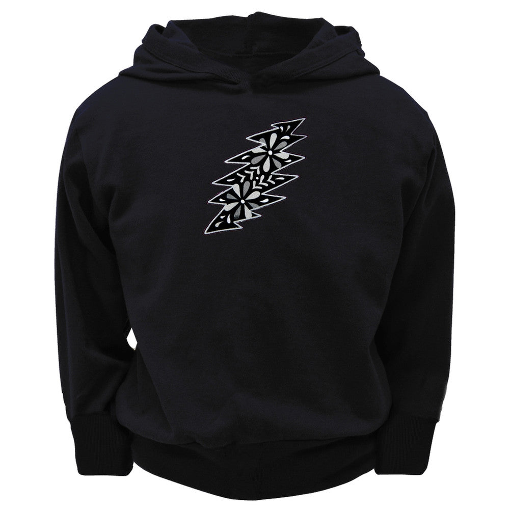 Grateful Dead - Black & White Calaveras Black Toddler Hoodie Toddler Hoodies Little Hippie 2T Black