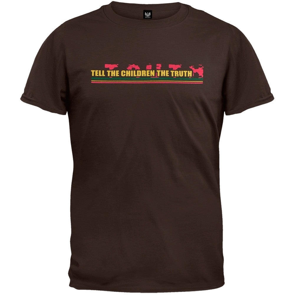 Little Hippie - Tell The Children Brown Adult T-Shirt Men's T-Shirts Little Hippie 2XL Brown
