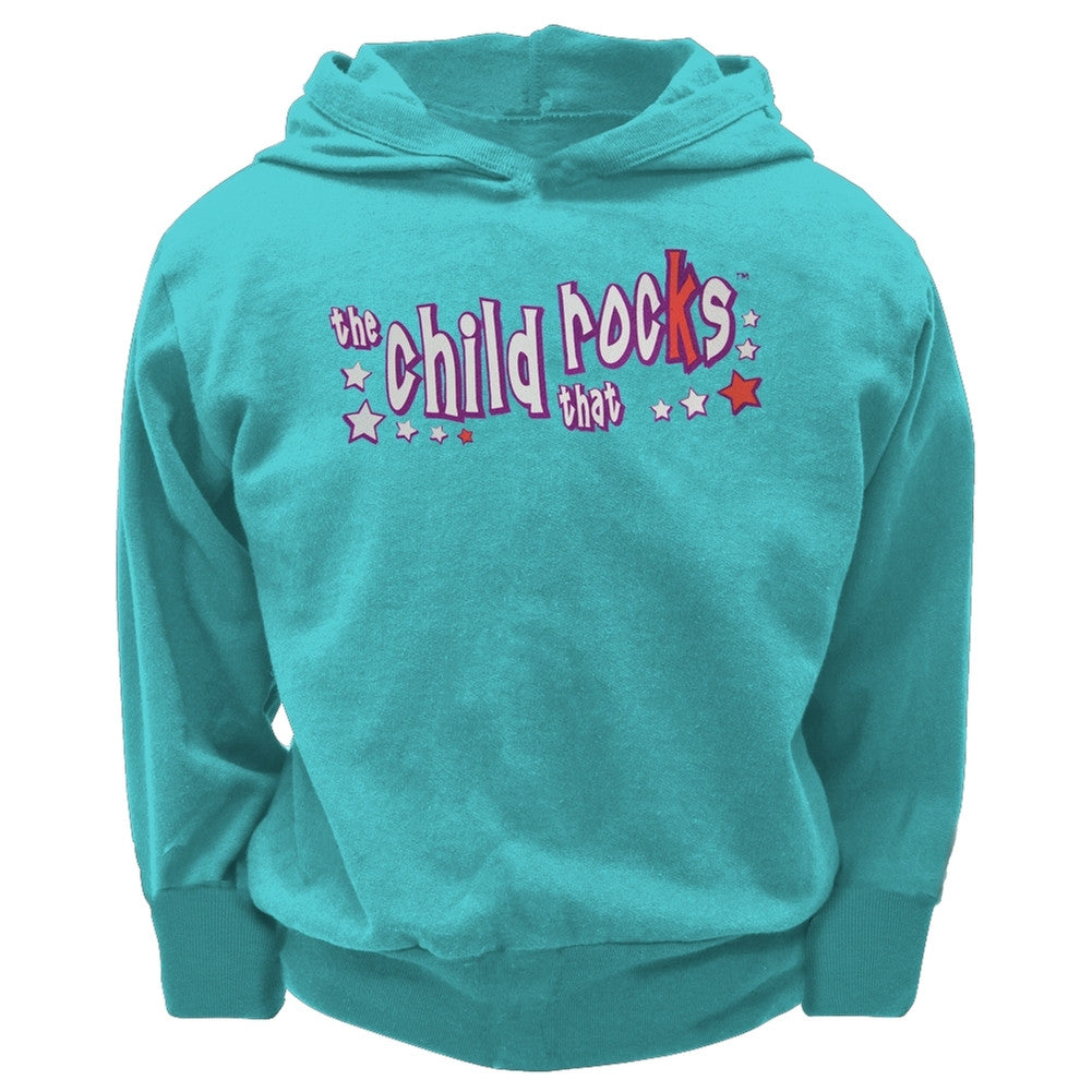 Little Hippie - The Child That Rocks Logo Blue Toddler Hoodie Toddler Hoodies Little Hippie