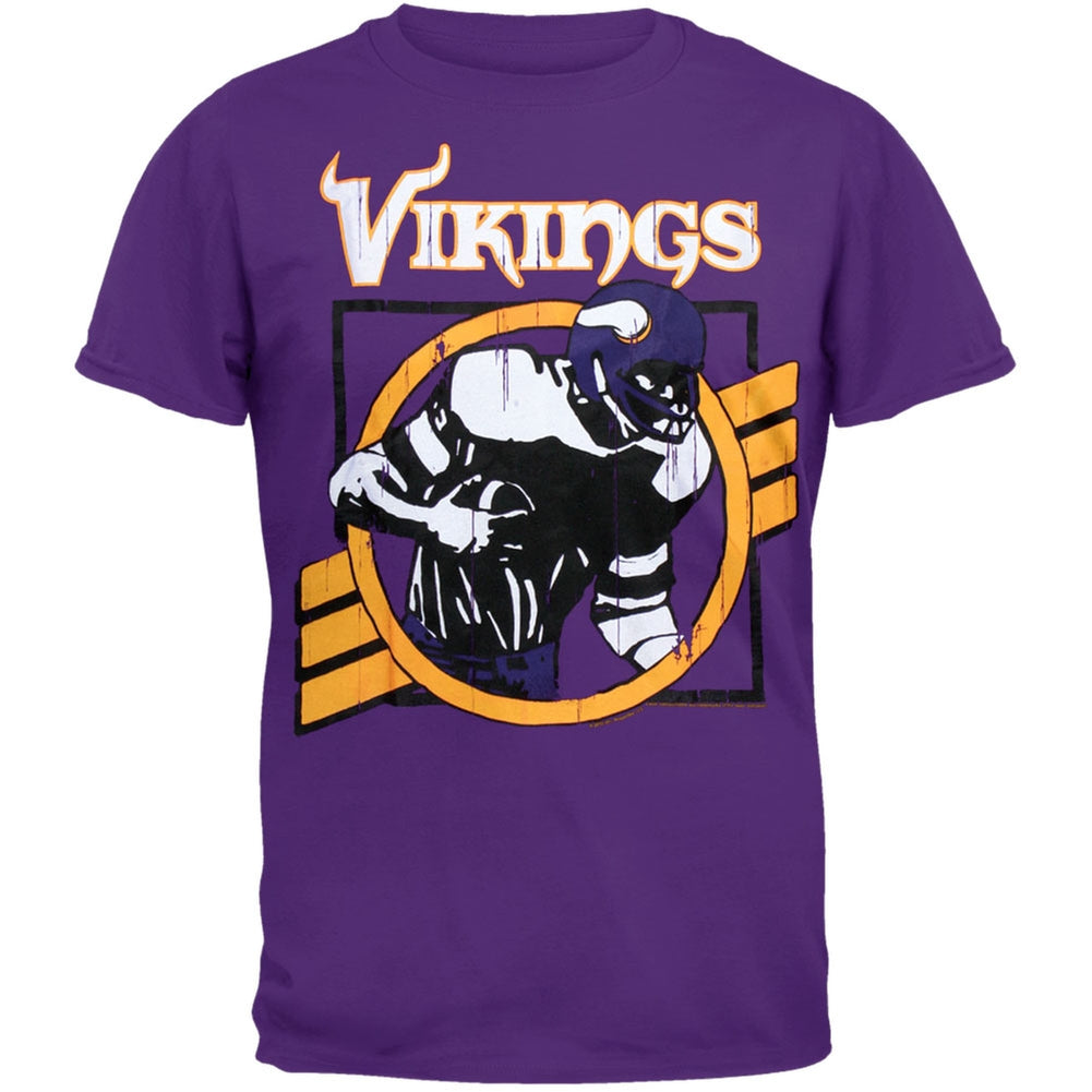 Minnesota Vikings - Action Crackle Soft T-Shirt Men's T-Shirts Minnesota Vikings LG Purple