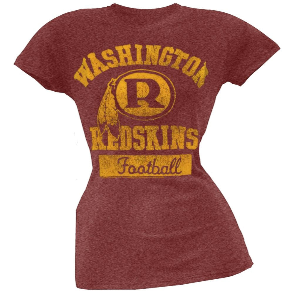 Washington Redskins - Vintage Flock Logo Juniors T-Shirt Juniors T-Shirts Washington Redskins MD Red