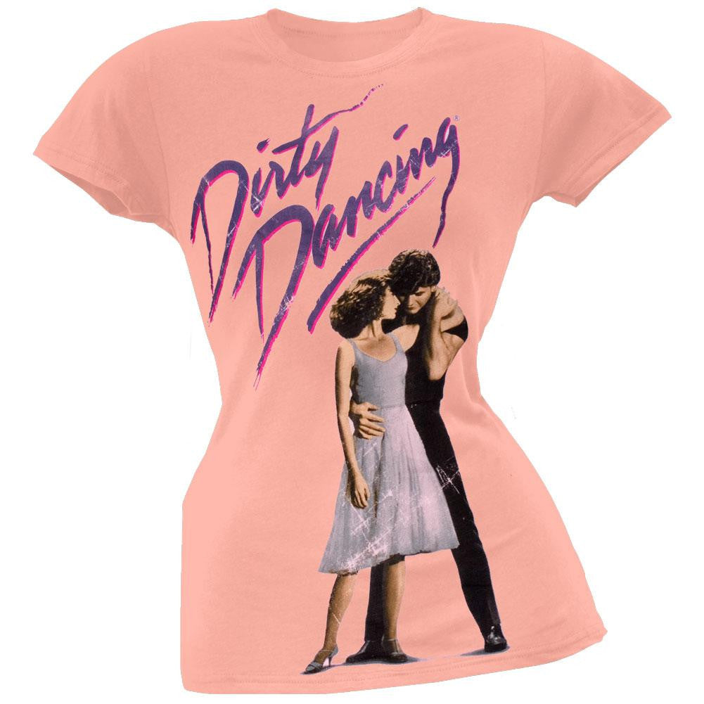 Dirty Dancing - Classic Poster Juniors T-Shirt Juniors T-Shirts Dirty Dancing XS Pink