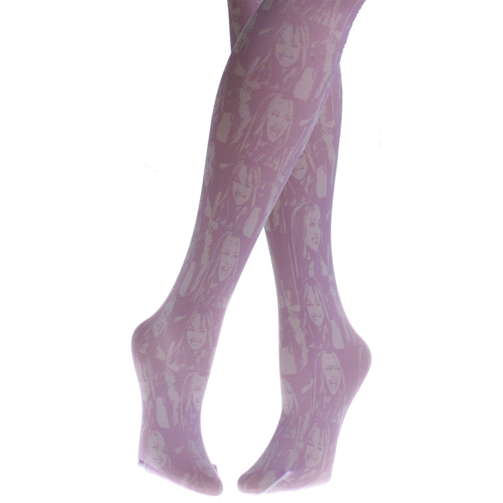 Hannah Montana - Collage Pink Girls Fashion Tights Youth Tights Hannah Montana 10 Light Pink