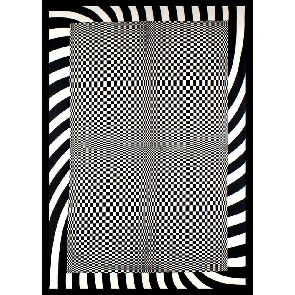 Optical Illusion Black and White Tapestry Tapestries Old Glory
