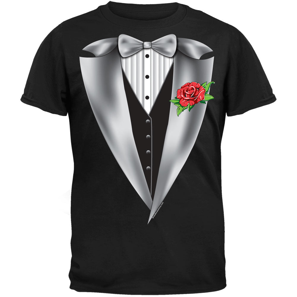 High Class Tuxedo Black Adult T-Shirt Men's T-Shirts Old Glory XS Black