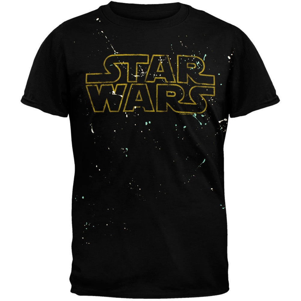 Star Wars - Logo Splatter Soft T-Shirt Men's T-Shirts Star Wars SM Black