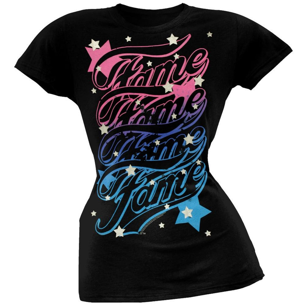 Fame - Silver Stars Juniors T-Shirt Juniors T-Shirts FAME SM Black
