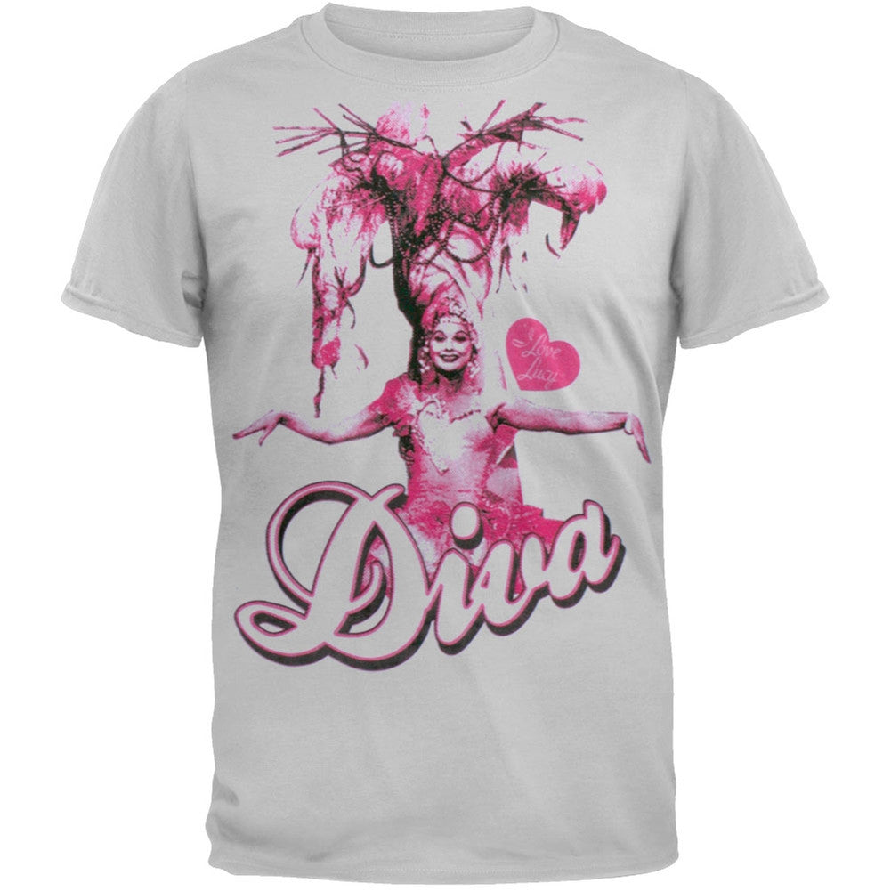 I Love Lucy - Diva Soft T-Shirt Men's T-Shirts I Love Lucy SM Grey