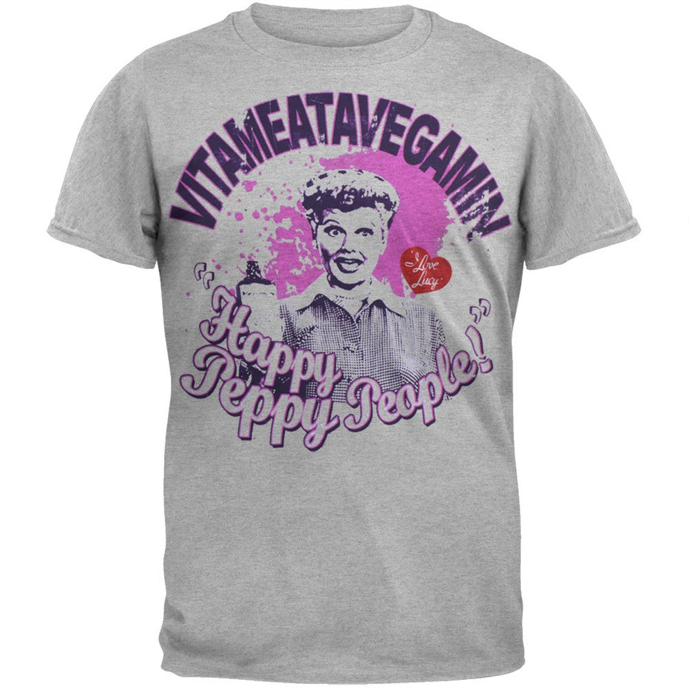 I Love Lucy - Peppy People Soft T-Shirt Men's T-Shirts I Love Lucy SM Grey