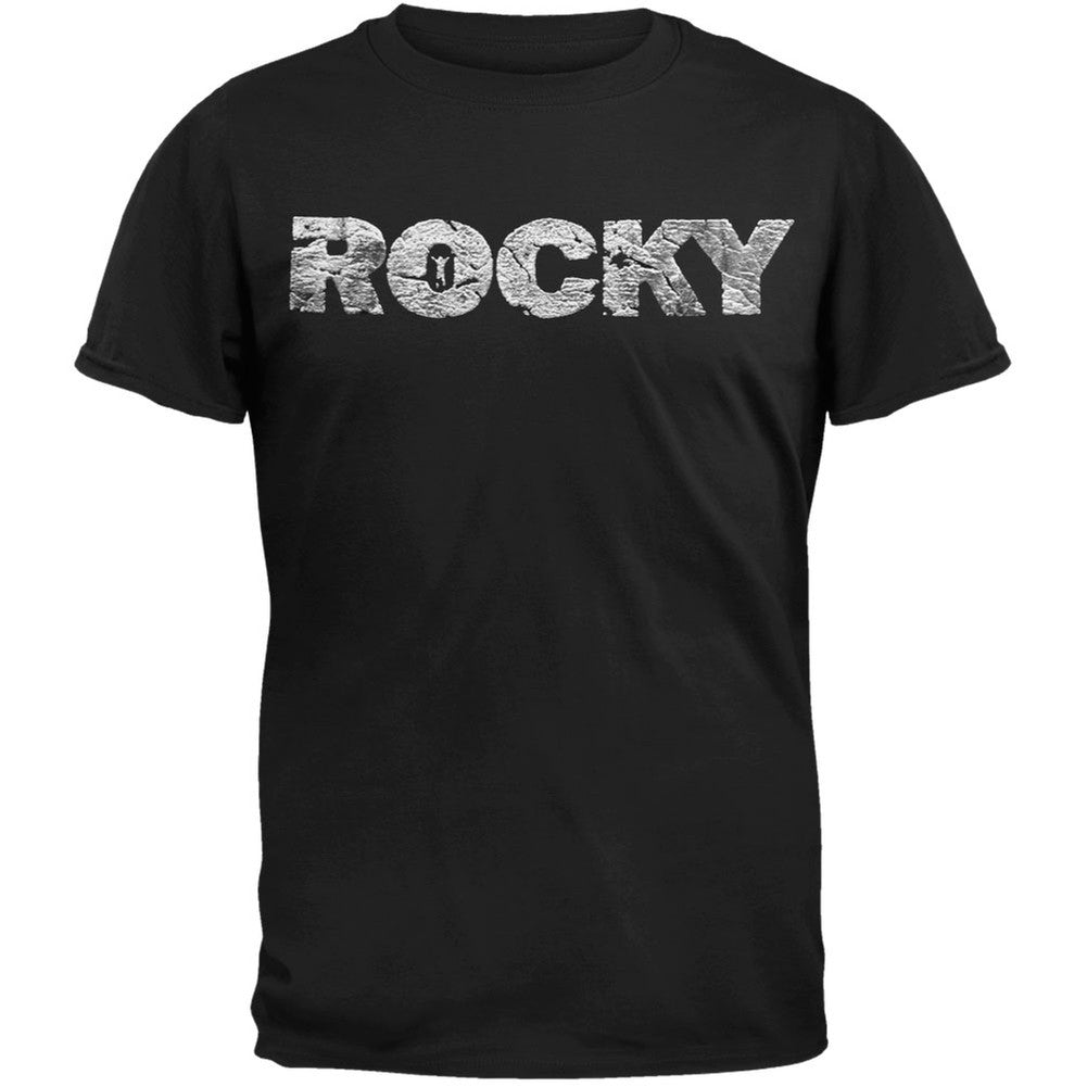 Rocky - Distressed Logo Soft T-Shirt Men's T-Shirts Rocky SM Black