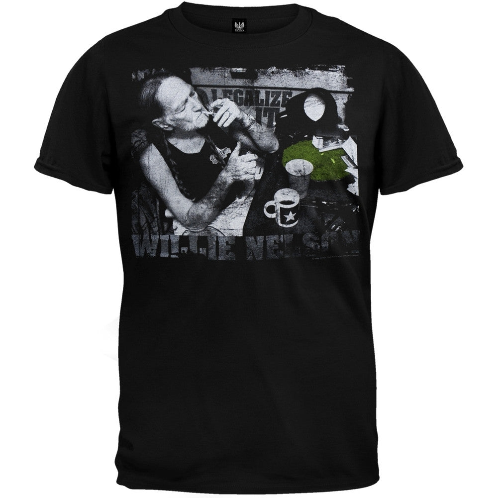 Willie Nelson - Legalize It T-Shirt Men's T-Shirts Willie Nelson SM Black